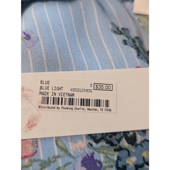 NWT Charming Charlie Top Womens Sz S Ruffle Trim Coquette Romantic Date Night - Picture 8 of 10